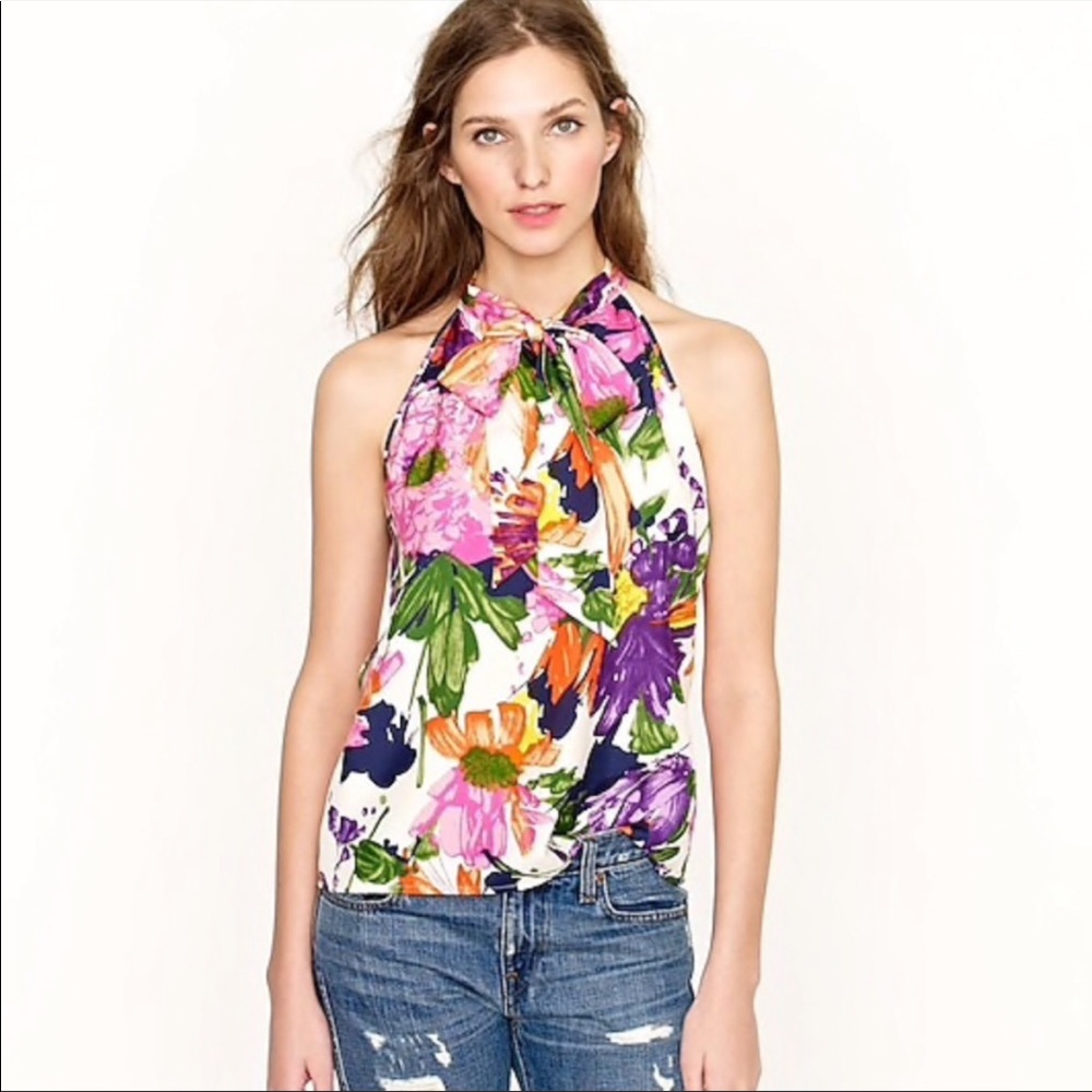 JCrew Silk Bow Cami in Garden Flower | 2